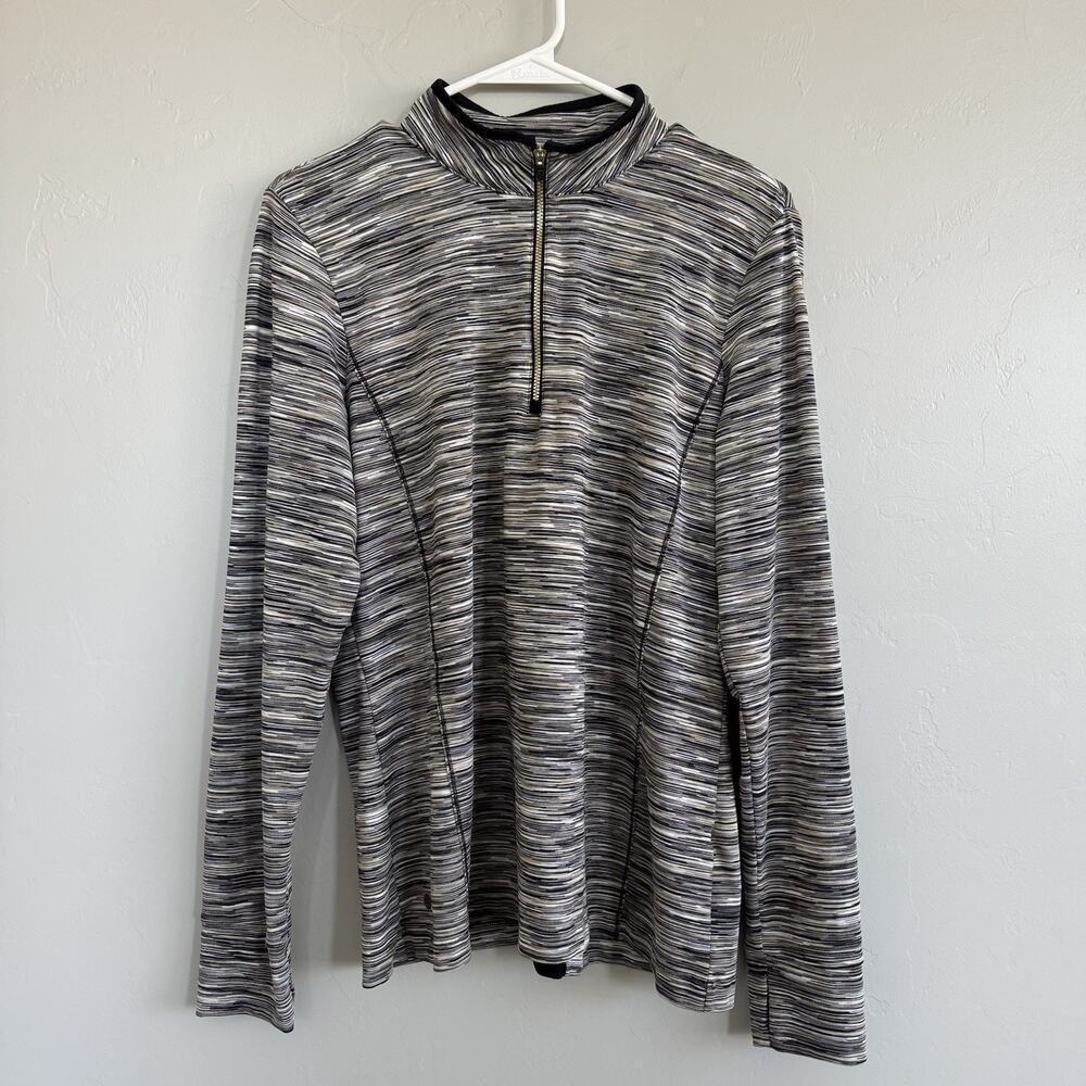 EP New York Longsleeve 1/4 Zip Pullover Golf Shirt Woman’s Size L Space Dye
